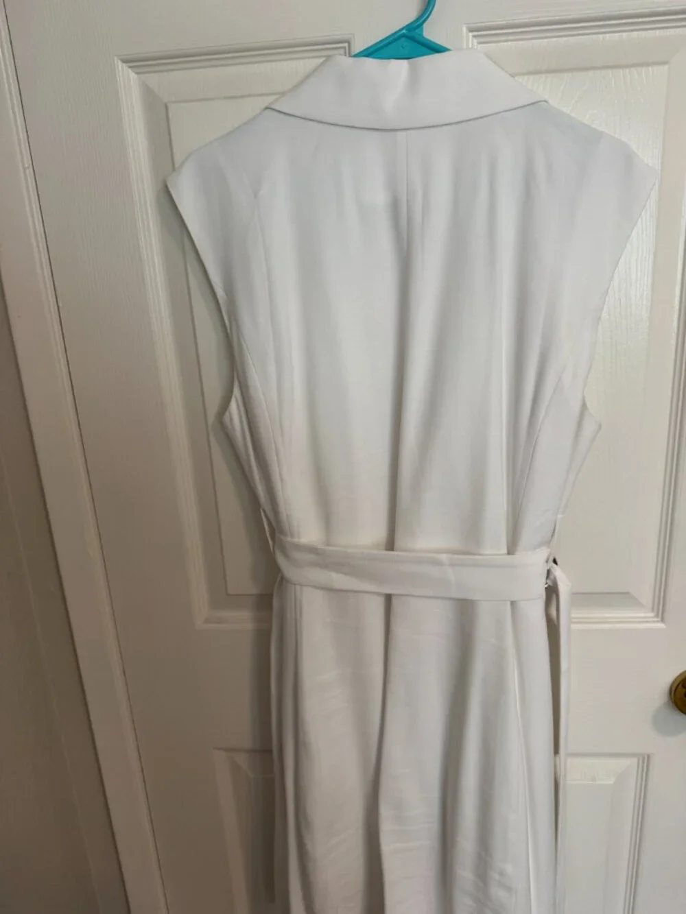 ELOQUII Sleeveless White Mini Dress - perfect for work meetings or events